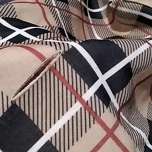 Expawlorer Pet Hoodie size Large tan, black, Red squares - Picture 5 of 6